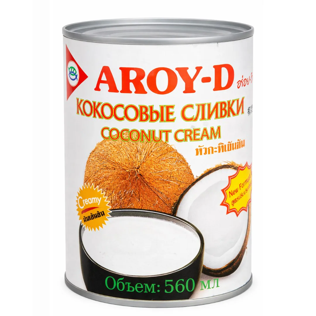 Кокосовые сливки Aroy-D в жестяной банке, 560 мл