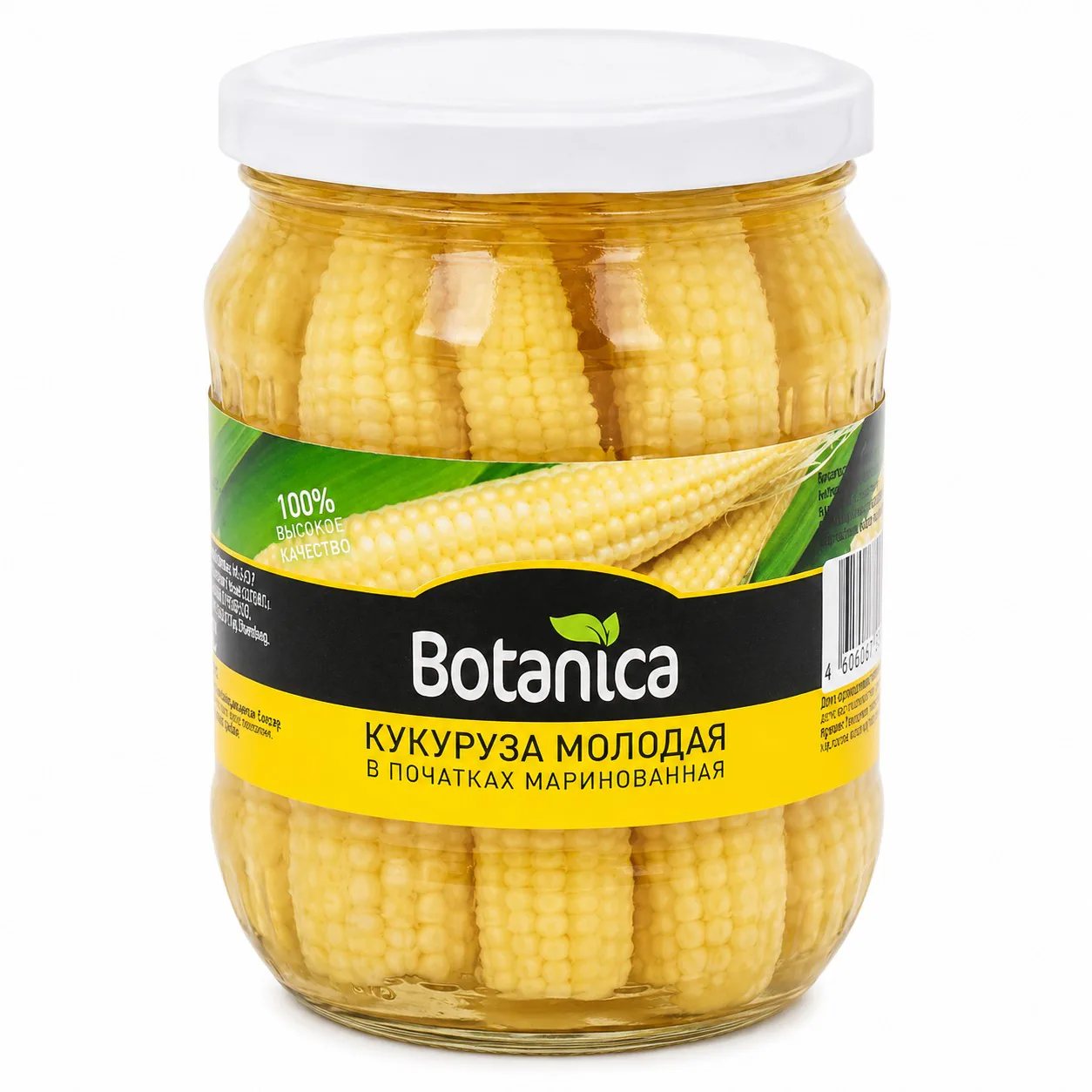 Кукуруза молодая в початках маринованная Botanica, 370 мл