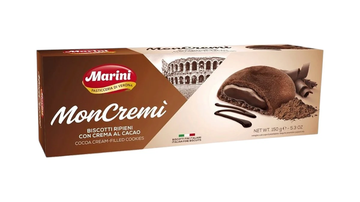 Печенье Marini MonCremì с кремом какао, 150 г