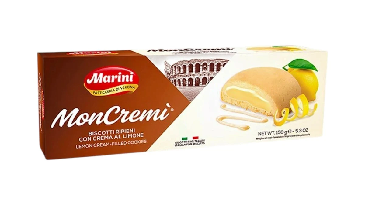 Печенье Marini MonCremì с лимонным кремом, 150 г