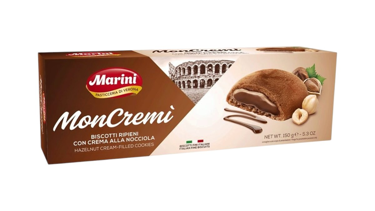 Печенье Marini MonCremì с кремом фундука, 150 г