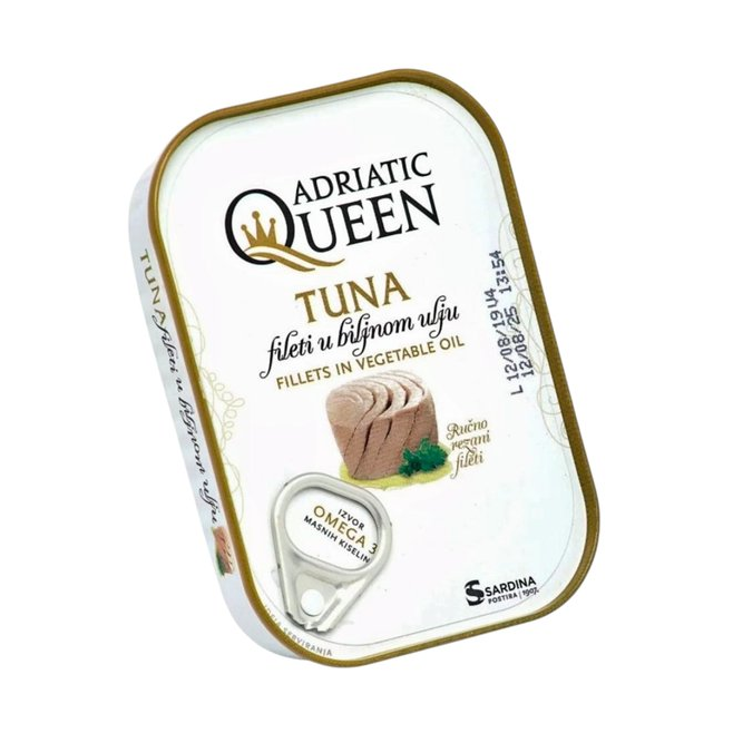 Тунец Adriatic Queen, филе в растительном масле, 105 г