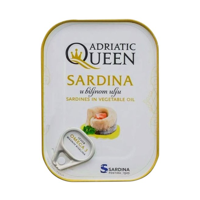 Сардины Adriatic Queen в растительном масле, 105 г